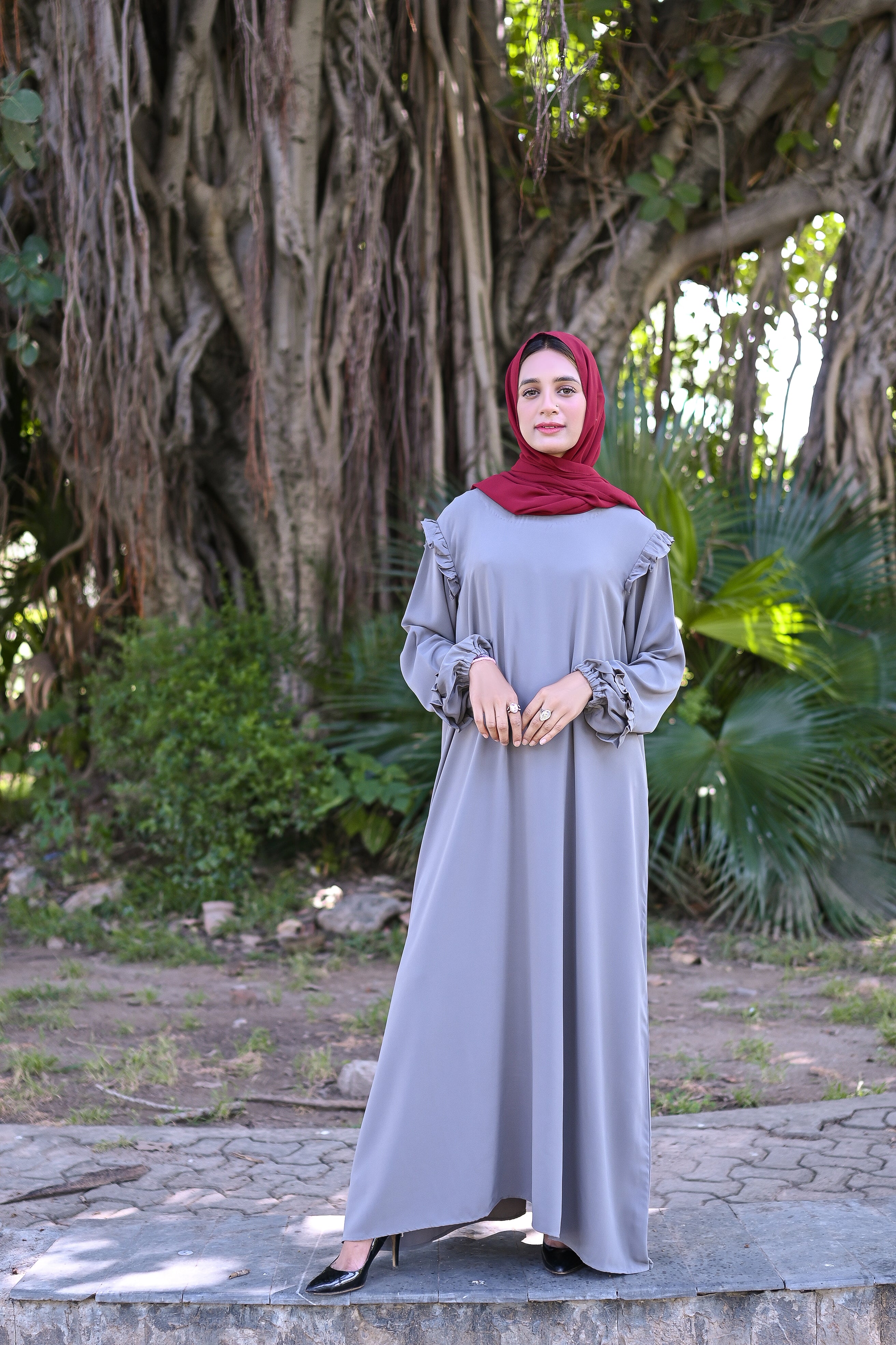 Grey Modern Abaya